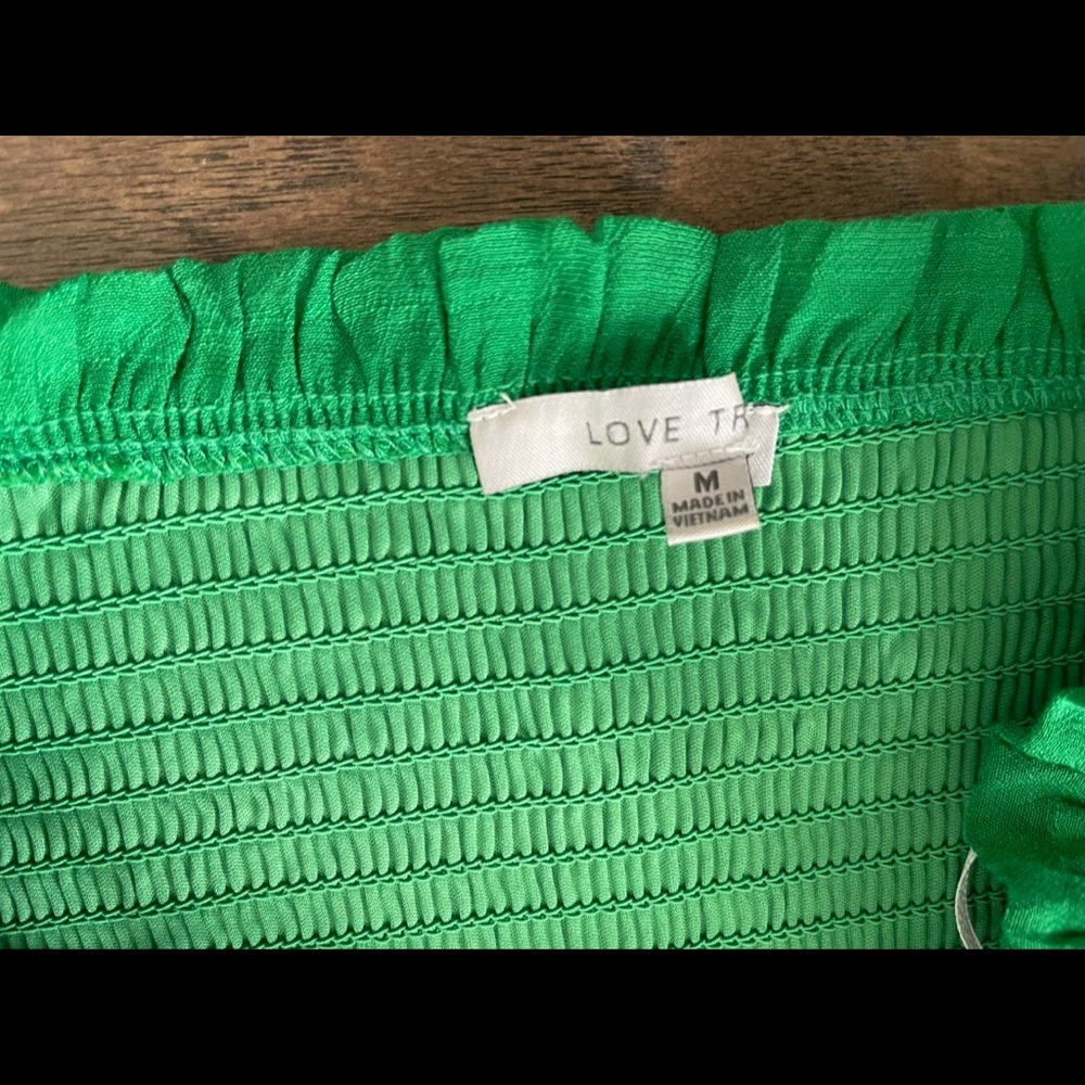 Love Tree Green Tiered Strapless Jumpsuit - Picture 3 of 4